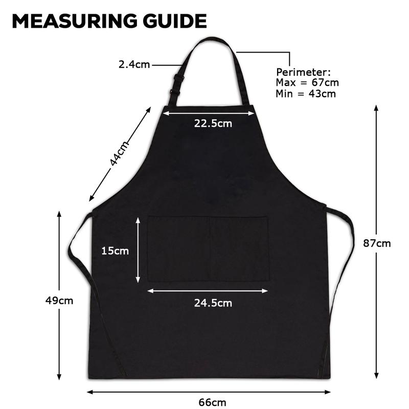 SANDJEST Aprons with Pockets for Men & Women, Kitchen Aprons with Adjustable Neck Strap, BBQ Kitchen Cooking Aprons for Birthday Christmas Gifts