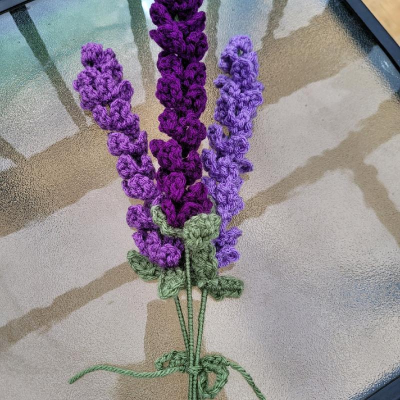 Crochet Lavender Bunch (3 stems), Handmade