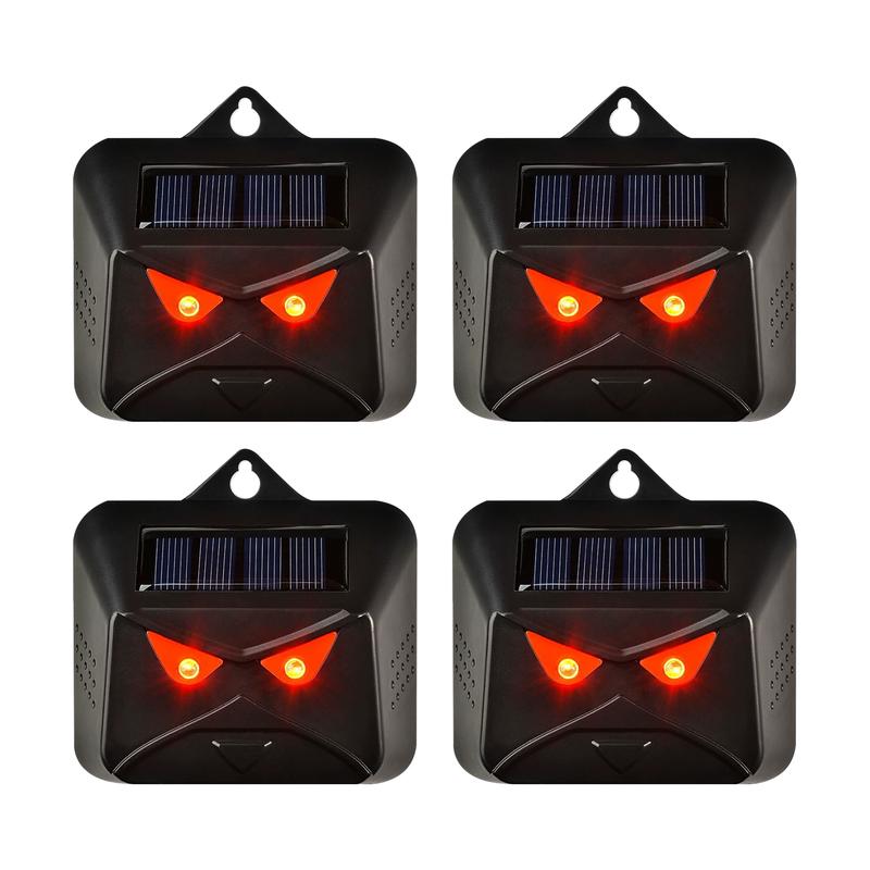 Mowothy Solar Nocturnal Animal Repeller 4 Pack - Effective Repellent Device for Coyote, Deer, Fox, Raccoon, Skunk - Powerful Outdoor Coyote Deterrent - Predator Lights for Chicken Coop, Farm, Yard, Garden