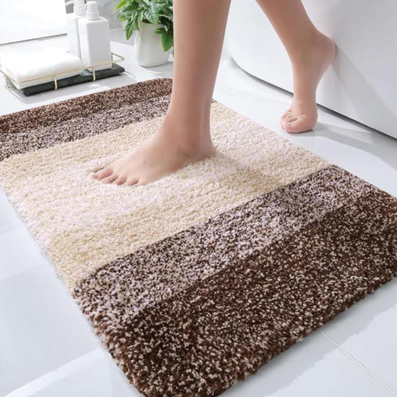 Bathroom Mat, 1 Count Non-slip Soft Absorbent Bath Rug, Machine Washable Bath Mat for Bathroom Floor, Tub and Shower