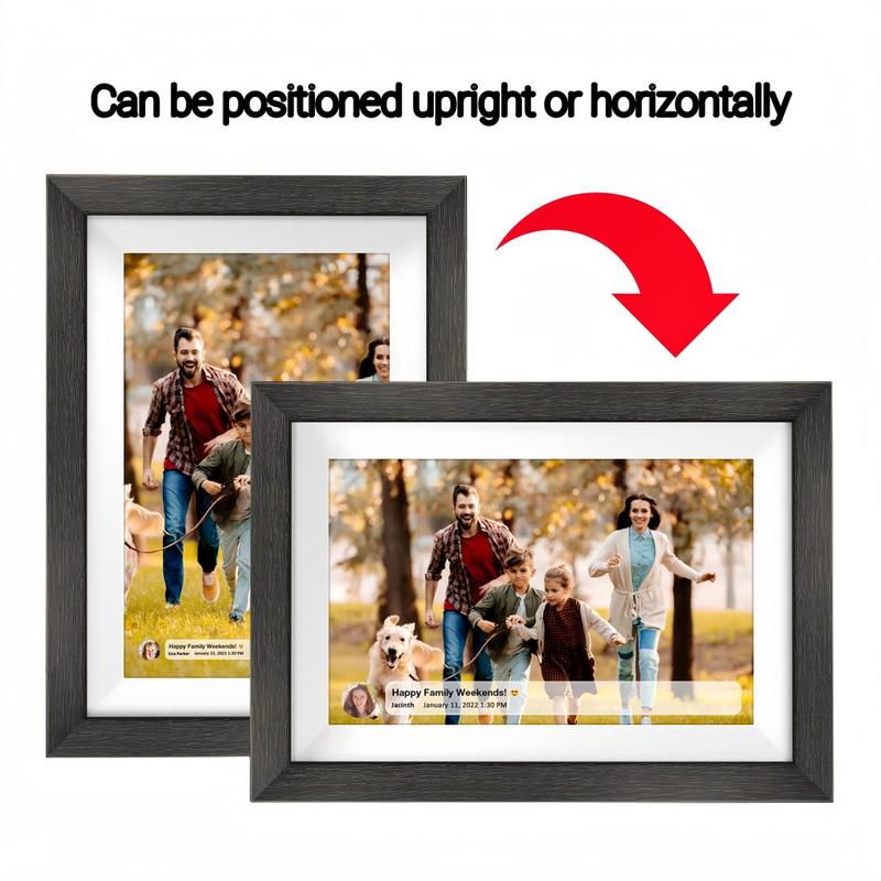 Black Friday | Thanksgiving & Christmas Gift 10.1 Inch Digital Touchscreen Photo Frame - WiFi Display, Memory Card Slot, Perfect for Living Room and Bedroom Decor with Biu Frame APP