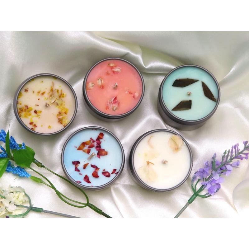 5 PCS Natural Soy Wax Candle Sampler Bundle 2oz Each Gift Set 5 Different Scents