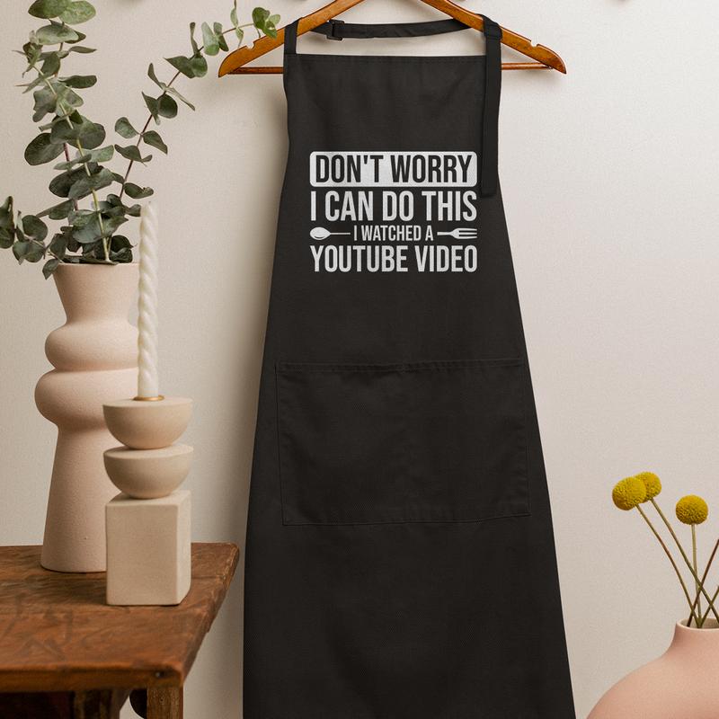 SANDJEST Funny Cooking Grilling BBQ Aprons For Dad Husband Grandpa Apron for Men Women with Pockets Cooking Aprons Gifts for Birthday Christmas