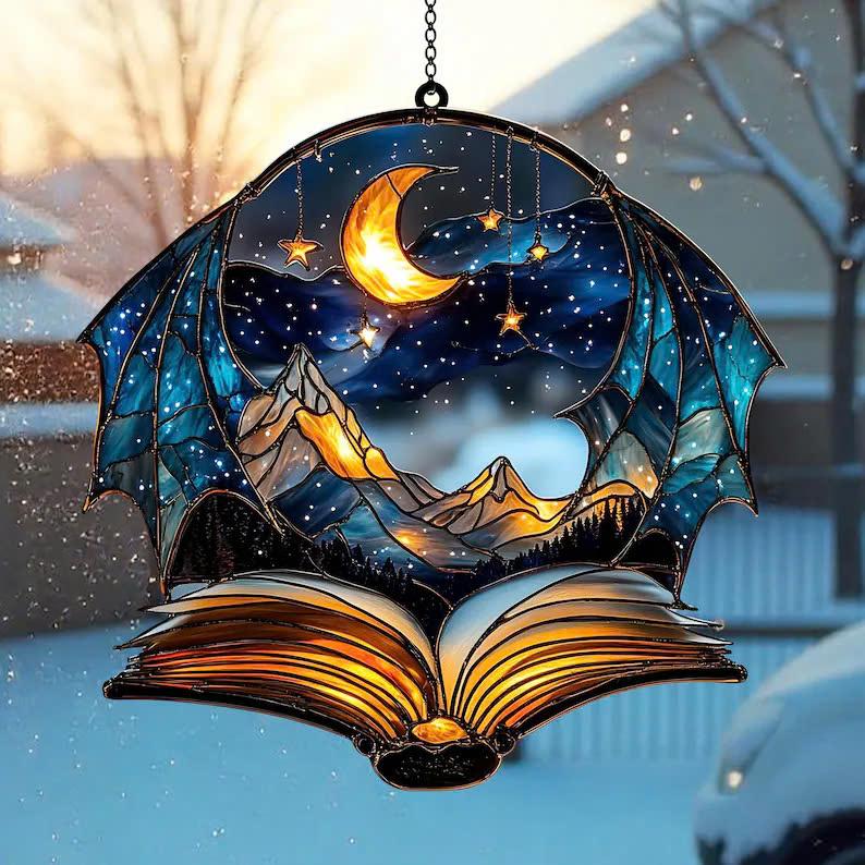 Night Court ACRYLIC Night Court Window Hanging Fantasy Book Reader Gift Book Lover Gift Bookish Gift Bookshelf Ornament