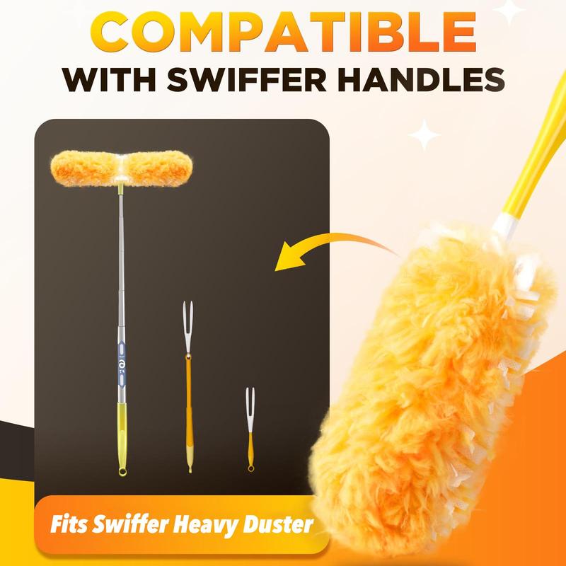 Heavy Duty Duster Refill Set without Handle, 10pcs set Microfiber Multi-surface Duster Refill for Swiffer Heavy Duster, Dust Removal Tool for Ceiling Fan, Spring Home Accessories