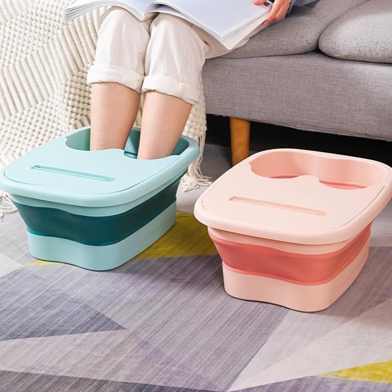 Foldable Foot Bath Tub, 1 Count Portable Foot Spa Basin with Bulge Massage Dot, Foot Soaking Tub for Home, Dormitory, Travel, Camping