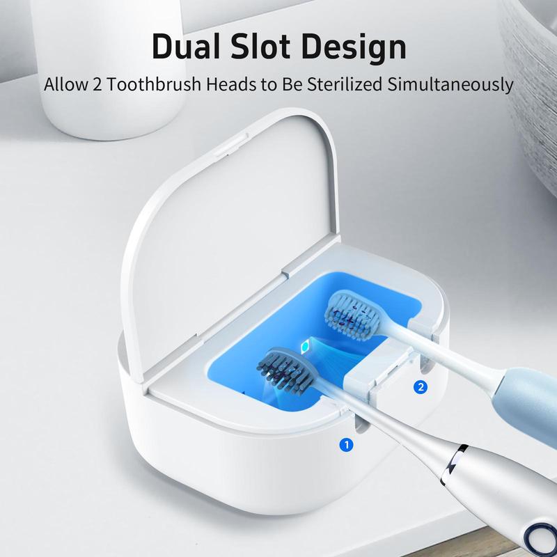 Portable UV Toothbrush Sanitizer, 1 Box 120 Seconds Countdown Timer Toothbrush Sterilizer, Suitable for Manual and Electric Toothbrushes