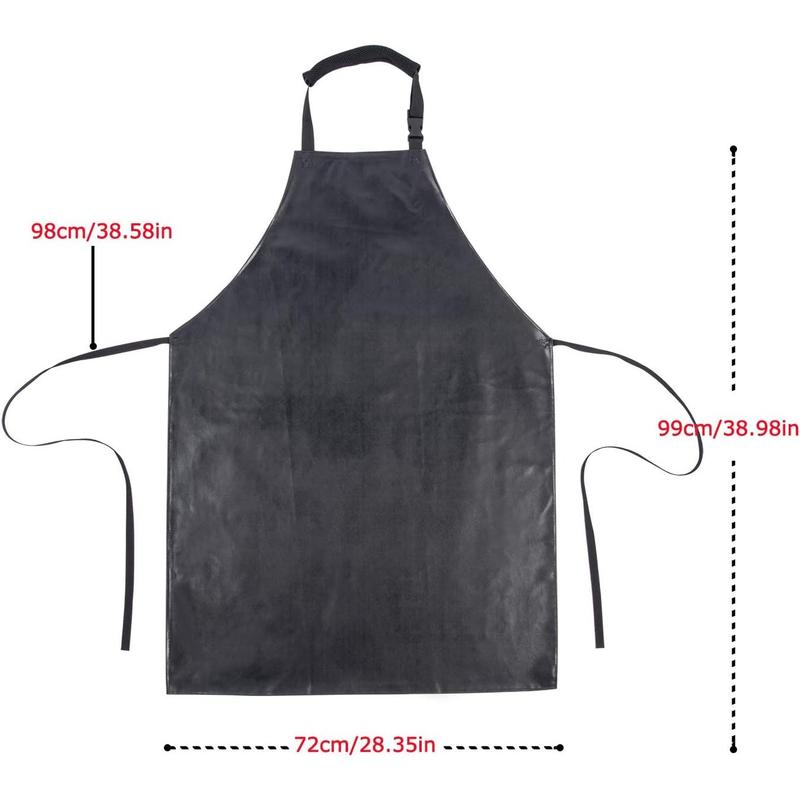 Heavy Duty Vinyl Waterproof Apron for Unisex Adult, Ultra Lightweight, Chemical Resistant Industrial Work Apron