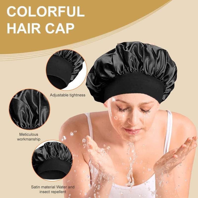 Solid Color Hair Care Cap, Reusable Adjusting Hair Care Wrap for Women, Soft & Smooth Scalp Treatment Cap for Women, Back To School Sleeping Hat, Fall Gift