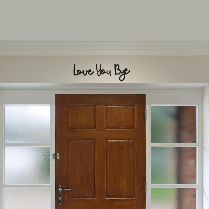 Love You Bye Wood Sign Home Decor Boho Decor 21.6” Wall Decor Express Love and Warm for Your Family Lovers Wall Art Gift Hallway Entryway Door Valentine Decorations for Home Hanging Christmas