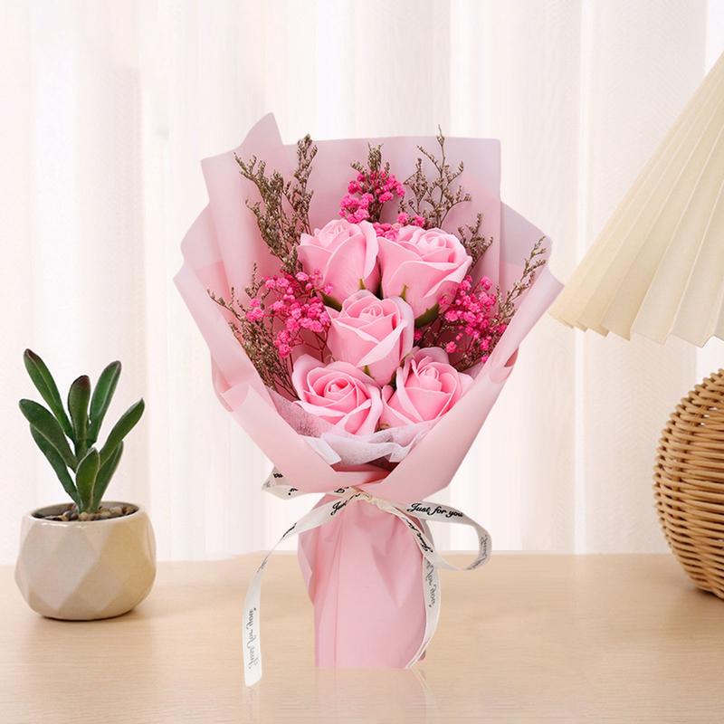 Artificial Soap Flower Bouquet Decoration Soft Touch 30x18cm Anniversary Gift for  Day, Thanksgiving Multifunctional, christmas gift