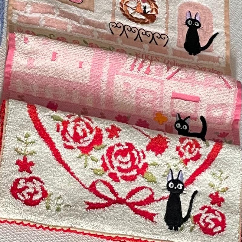 Beautiful Jiji Cat Hand Towel for Home Decor Bathroom as Gift for Anime Cat Lovers tiny  towel