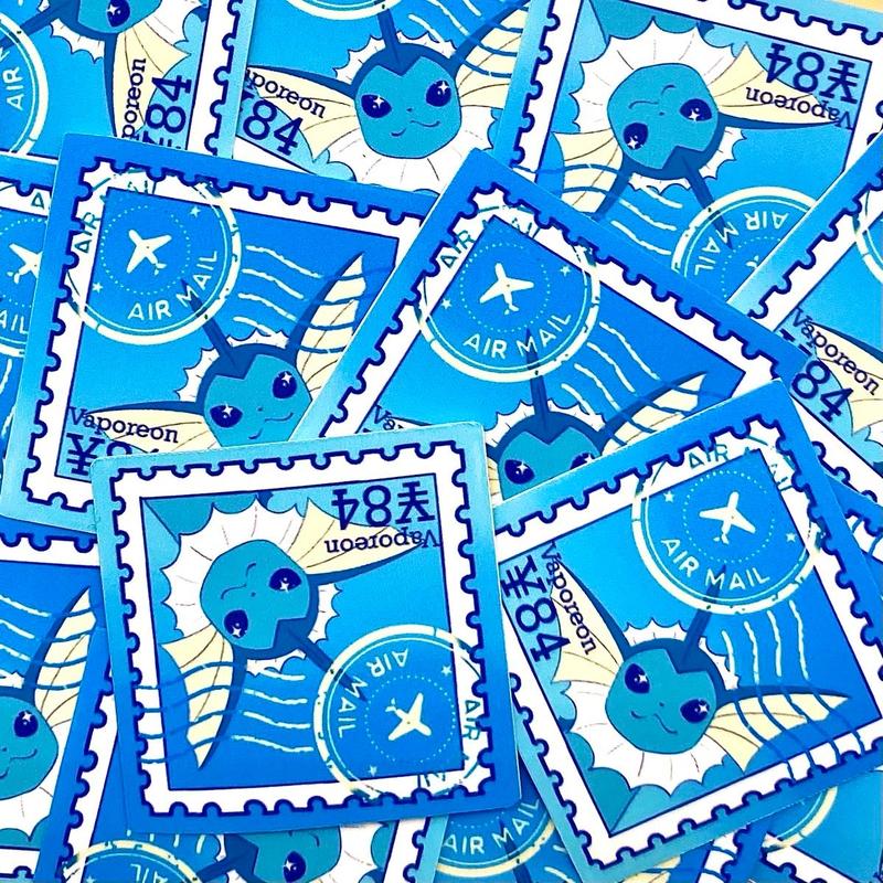 Eevee dogs stamp sticker set (sold as a set or individually)