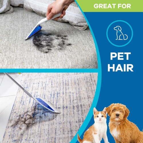 All Surface Lightweight Silicone Broom, Squeegee, Pet Hair