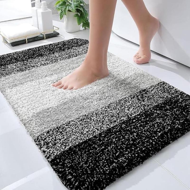 Bathroom Mat, 1 Count Non-slip Soft Absorbent Bath Rug, Machine Washable Bath Mat for Bathroom Floor, Tub and Shower