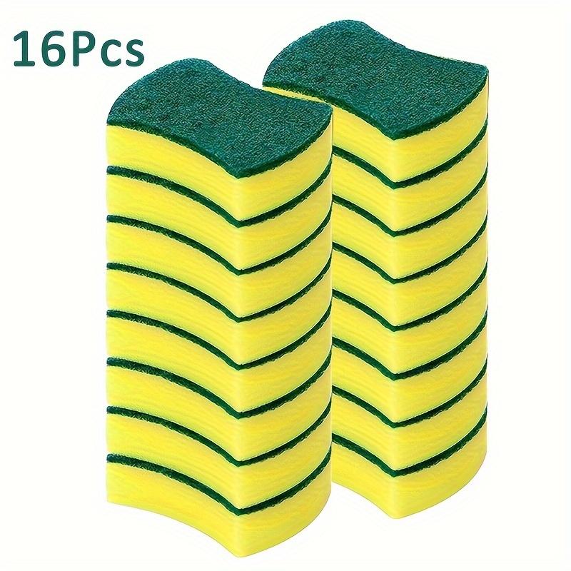 8 16 32pcs, 8 16 32-Piece Multifunctional Cleaning Sponge: Double-Sided Scouring Pad for Kitchen, Dishwashing, and Household Cleaning