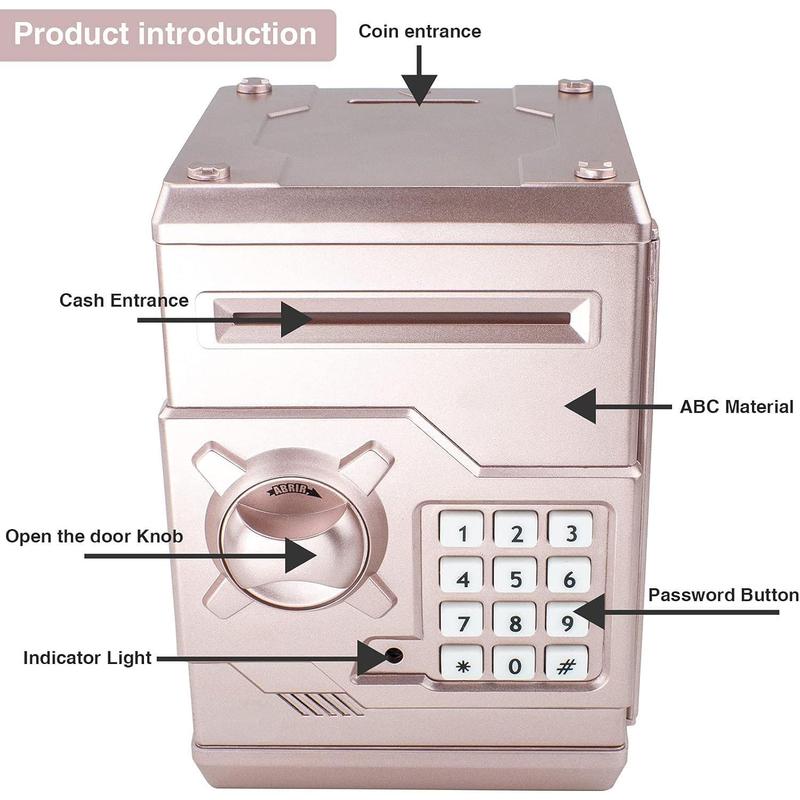 Piggy Banks, Electronic Password Code Money Banks ATM Banks Box Coin Bank for Boys and Girls