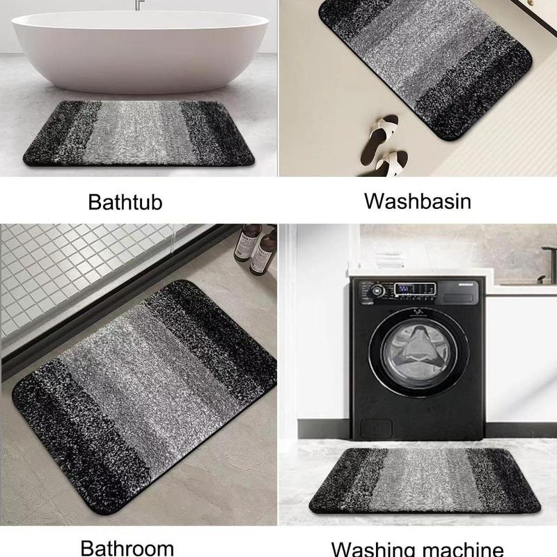 Bathroom Mat, 1 Count Non-slip Soft Absorbent Bath Rug, Machine Washable Bath Mat for Bathroom Floor, Tub and Shower