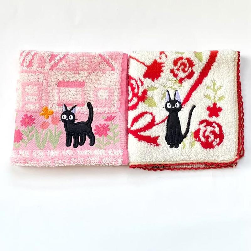 Beautiful Jiji Cat Hand Towel for Home Decor Bathroom as Gift for Anime Cat Lovers tiny  towel