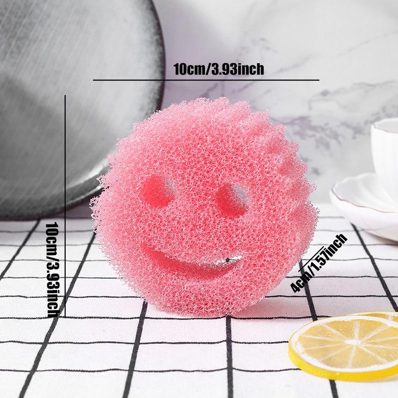 Smiling Face Sponge, 1 2 3 4 8 Counts Cartoon Dish Washing Sponge, Kitchen Cleaning Sponge, Household Cleaning Tool for Kitchen Bathroom