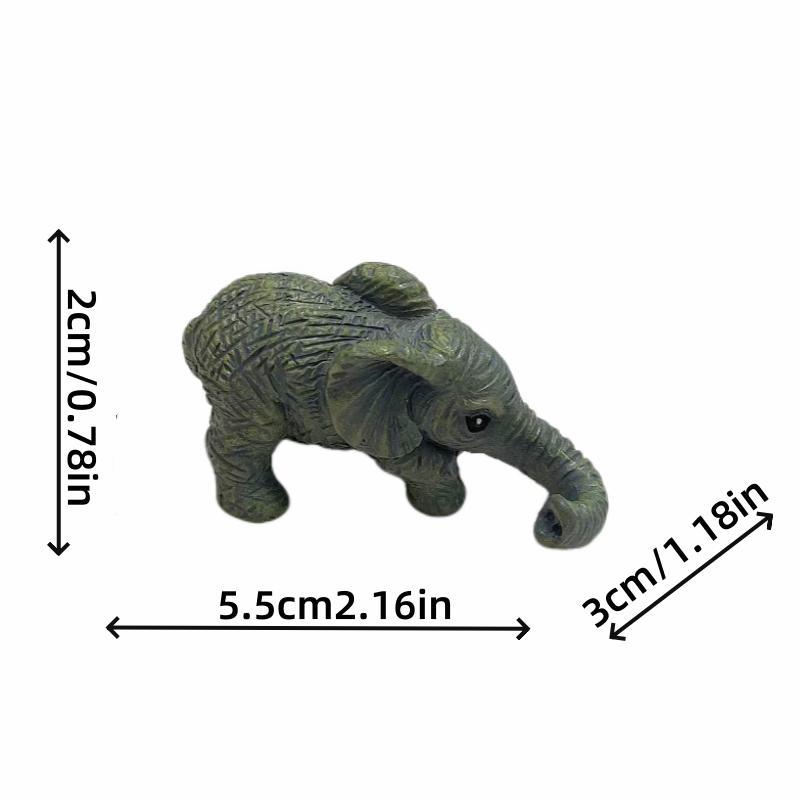 Elephant Design Desktop Ornament, 3 Counts set Resin Elephant Figurine, Desktop Decoration for Office Courtyard Home Decor Supplies