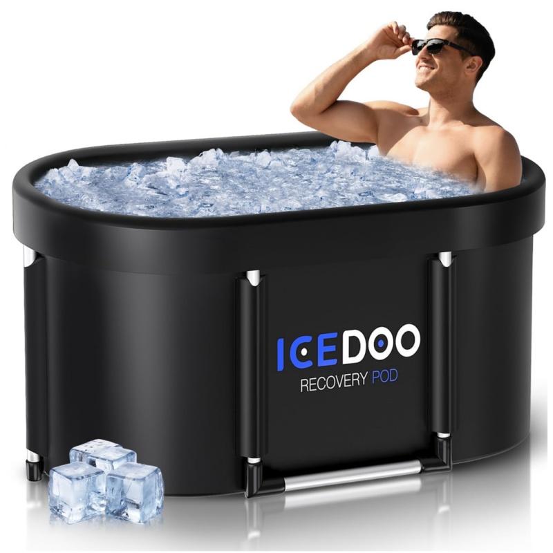 [The Black Friday] Upgrade XL Ice Bath Tub, 129 Gal Large Cold Plunge Tub for Athletes With Cover, portable Outdoor Hot  Cold Water Therapy Ice Bath