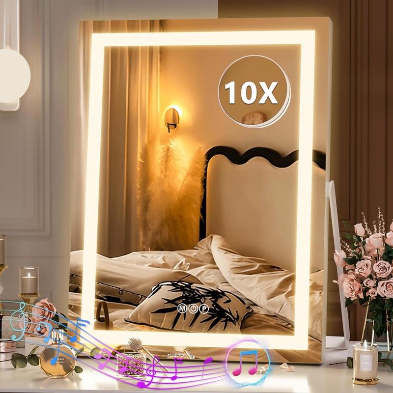 Hasipu Vanity Mirror with Lights and Bluetooth, 11