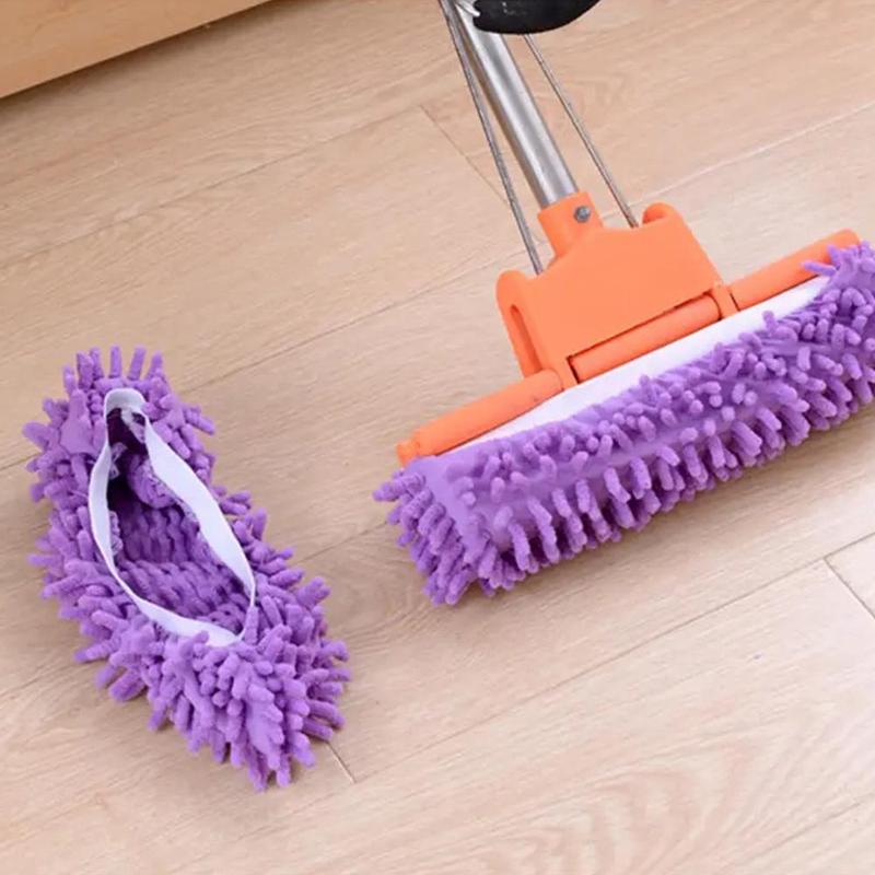 Household Cleaning Gadgets Mop Slippers, 2 Counts Floor Cleaning Slippers, Detachable Washable Mopping Slippers Cover, Floor Cleaning Shoe Cover, Sweeping Mop, Fall Decor