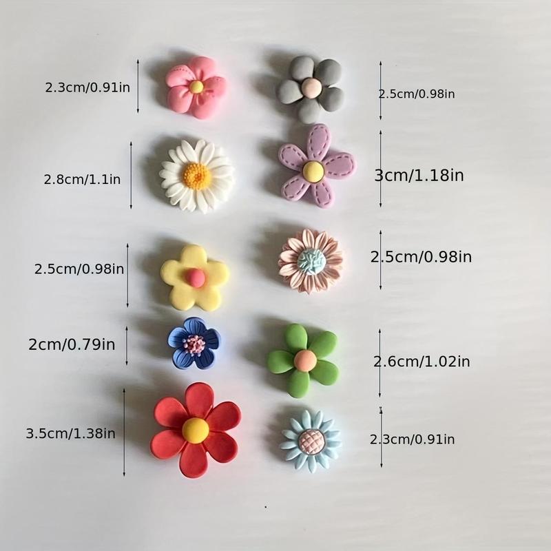 Flower Design Fridge Magnet for Mean Girls Decorations, 10pcs Creative DIY Summer Cute Fridge Magnet, Home Decor Decorative Magnet for Refrigerator, Whiteboard, Kitchen, Office