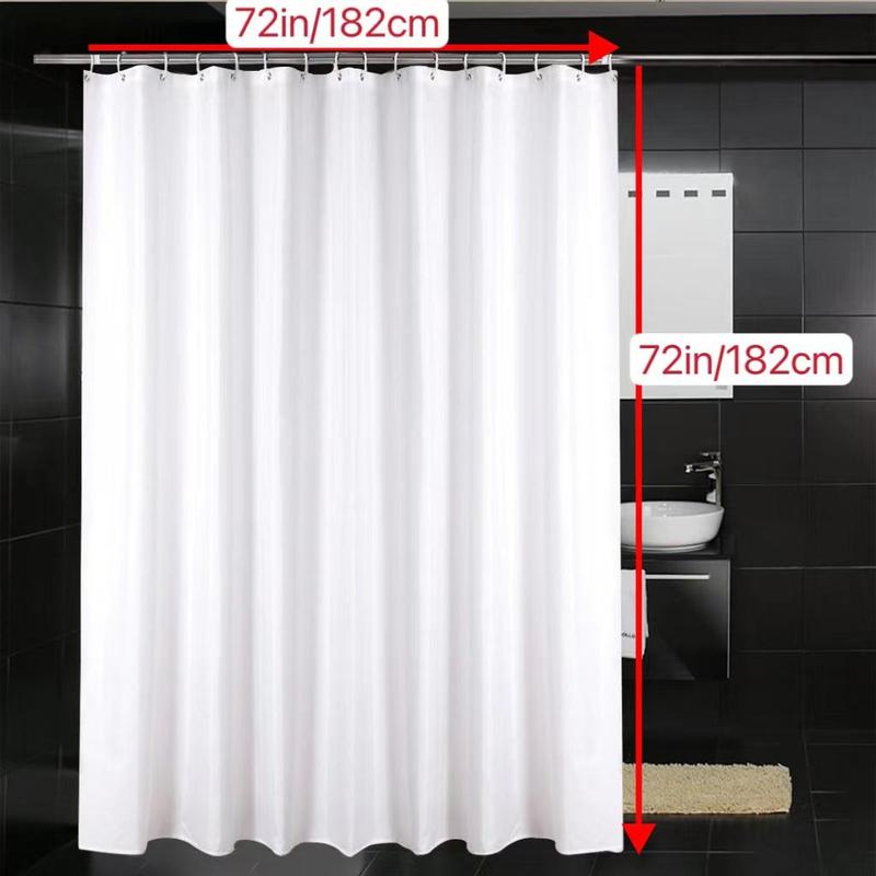 Two-tone Shower Curtain, Washable Bath Curtain, Decorative Bathtub Curtain, Bath Accessories, Bathroom Decor, Bathroom Supplies, Bathroom Accessories, Home Supplies