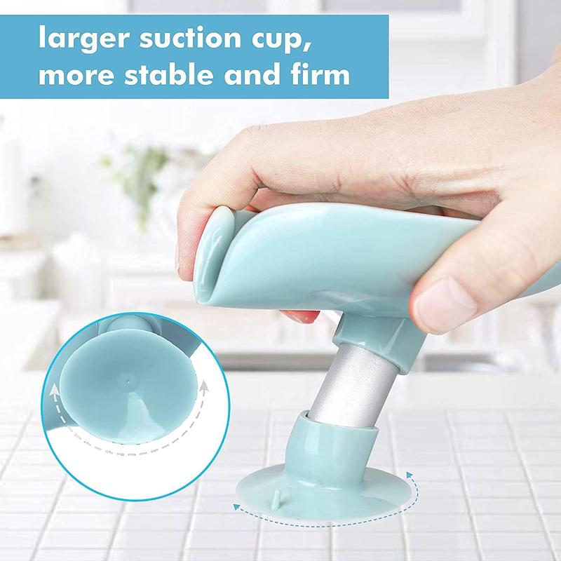 Leaf-Shape Self Draining Soap Holder Green, Easy Clean with Silicone Suction Cup Suitable for Shower, Bathroom, Kitchen Sink Soap Box Stand