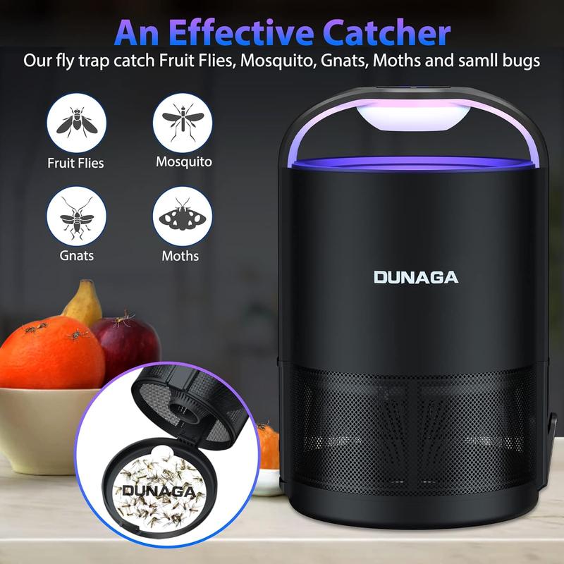 DUNAGA Fly Traps Indoor, Fruit Fly Traps, Bug Zapper Indoor, Insect Traps Indoor 10 Sticky Glue Boards,Pest control,Mosquito killer, Gnat Catcher