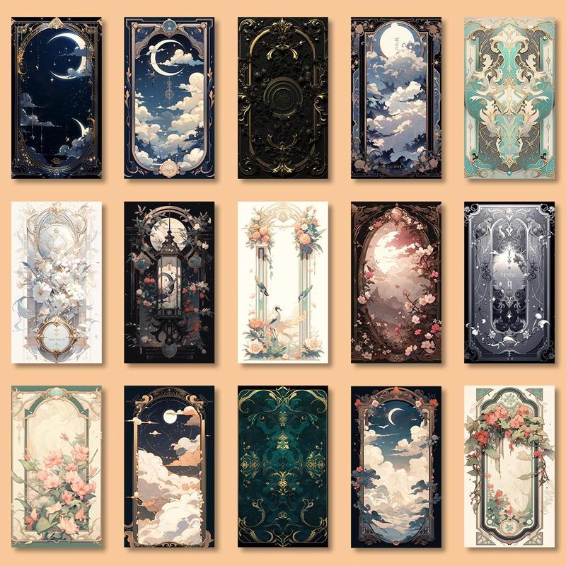 Baroque Style Card, 46pcs set Waterproof Removable PVC Sticker, Personalized Waterproof Sticker for Laptops, Mobile Phones, Cars and More