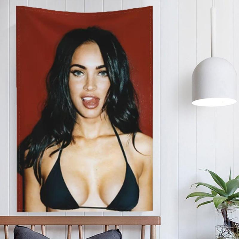 Megan Fox  FlagTapestry 3x5Ft  for Wall Hanging Man Cave CollegeDorm Room Decor Outdoor Banner