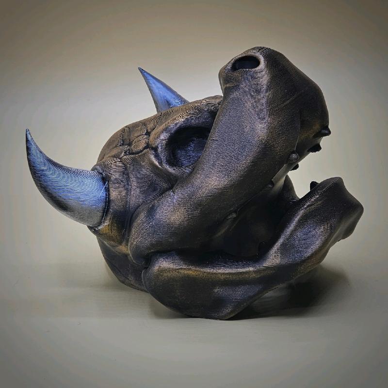 Bowser Skull 3d Printed Statue Figurine