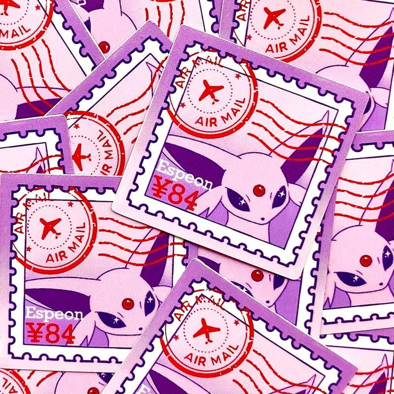 Eevee dogs stamp sticker set (sold as a set or individually)