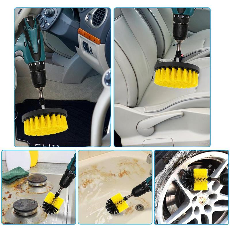 Drill Brush Attachment Set, Power Scrubber Brush Cleaning Kit, Drill Brush Attachment Set Suitable for Bathroom Surfaces, Grout, Floor, Tub, Shower, Tile, Kitchen & Car