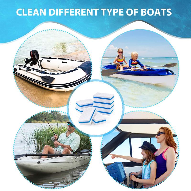 8 Pack Boat Scuff Erasers Boat Wipes Boat Cleaner Boat Sponge for Cleaning Streak Deck Marks Magic Boating Accessories Sea Foam Marine Cleaner Hull Supplies