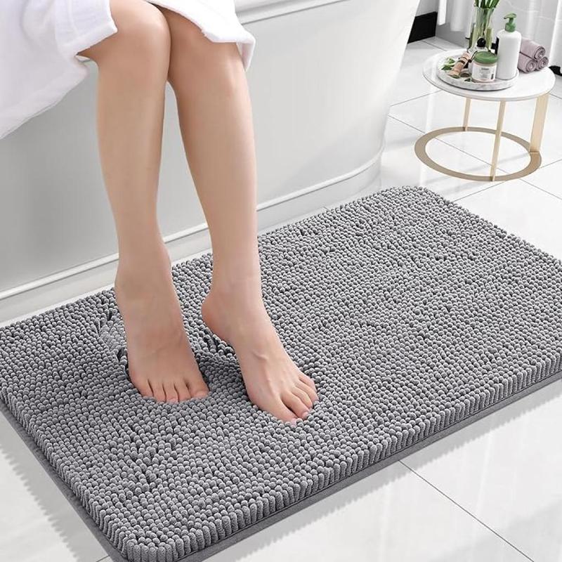 Non-slip Bath Mat, 1 Count Soft Absorbent Bath Rug, Machine Washable Bath Mat for Home Bathroom Floor