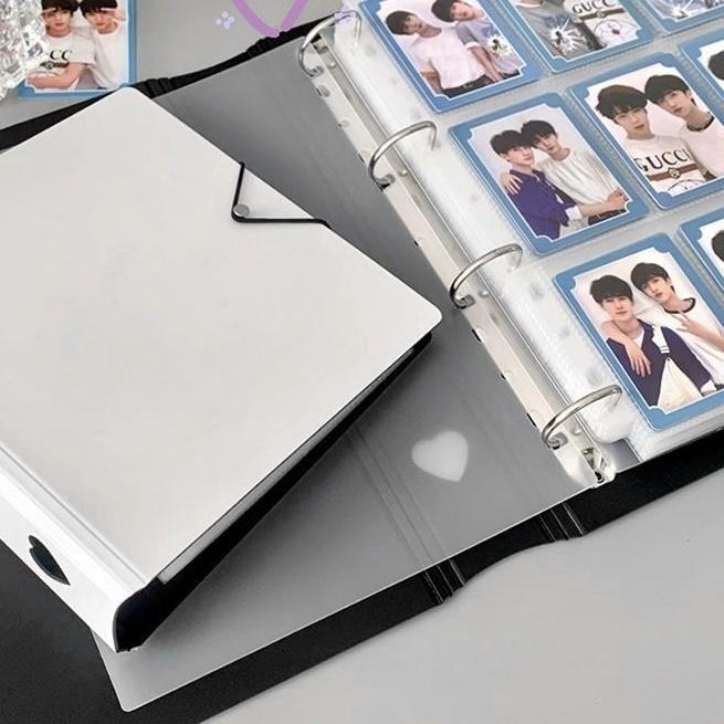 A5 A4 D-Ring Album Photo Holder with White Hard Cover and 9 Pockets - Decor