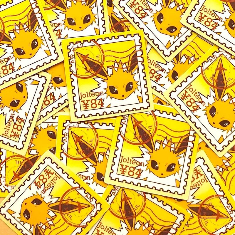 Eevee dogs stamp sticker set (sold as a set or individually)