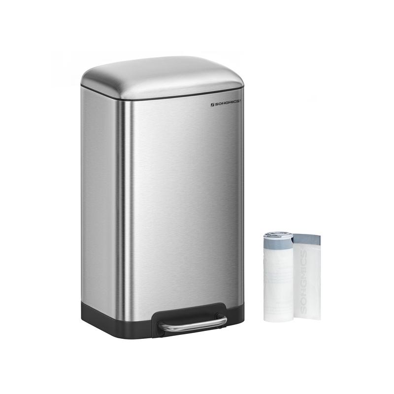 SONGMICS Stainless Steel Trash Can 30L Bin