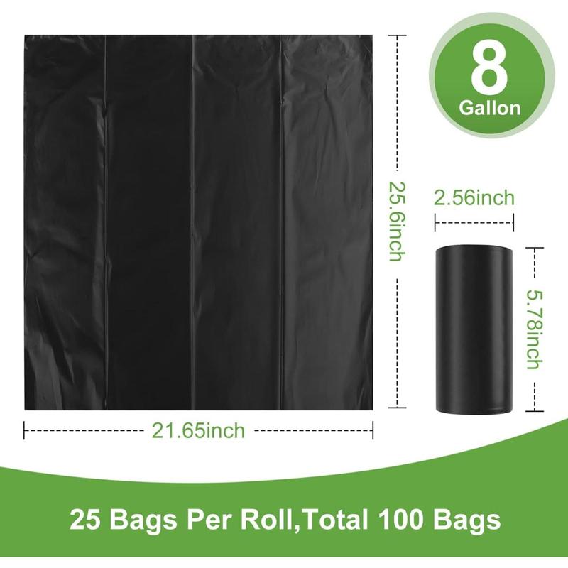 100 Portable Toilet Bags, Drawstring Biodegradable Camping Potty Bags 8 Gallon Waste Bags for 5-8 Gallon Bucket Toilet Adults Outdoor Camping Car