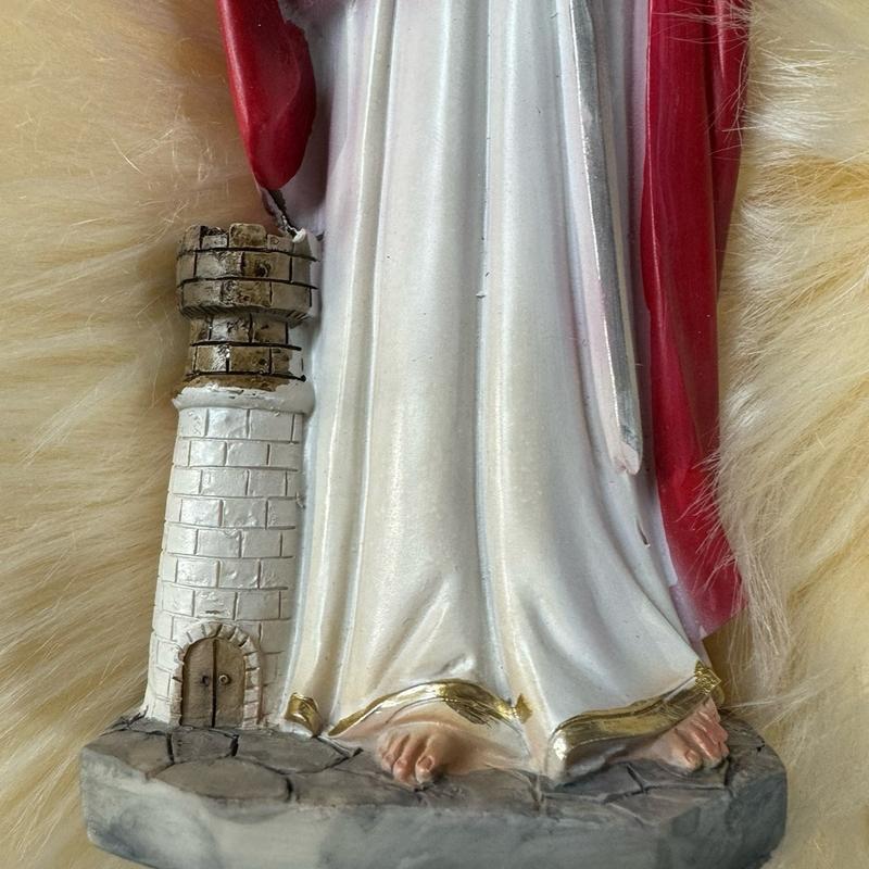 Santa Babara 9” inch beautiful soft face table statue Ornaments