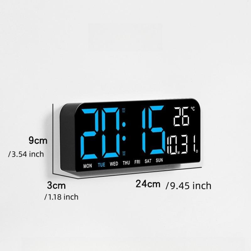 LED Alarm Clock without Battery, 1 Count USB Battery Powered LED Desktop Clock, Creative Table Clock, Hanging Clock for Home Bedroom Living Room