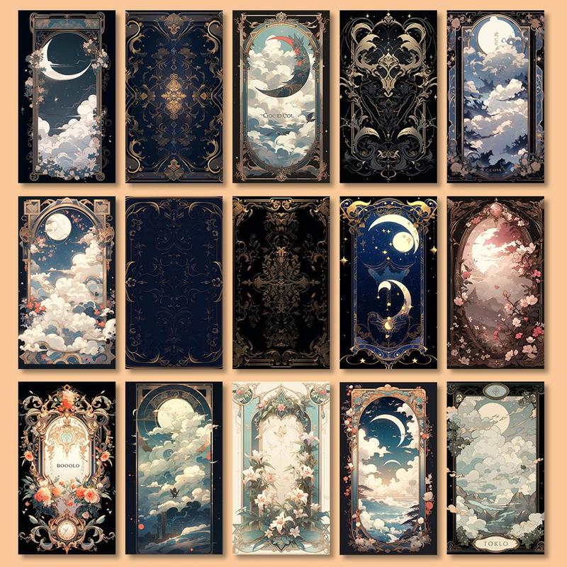 Baroque Style Card, 46pcs set Waterproof Removable PVC Sticker, Personalized Waterproof Sticker for Laptops, Mobile Phones, Cars and More