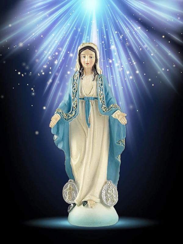 Blessed Mary Statue Catholic Our Lady of Grace Tabletop Figurine Small (4.84 Inch Tall)