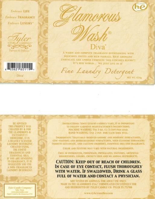 Tyler Candle Company Glamorous Wash - Laundry Detergent - Diva fragrance (454g   16oz)