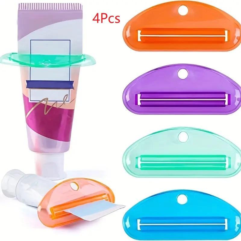 Tube Squeezer, 4 Counts Toothpaste Dispenser Squeezer, Summer Gifts,  Facial Cream Squeezer, Portable Bathroom Gadgets for Home and Outdoor Travel