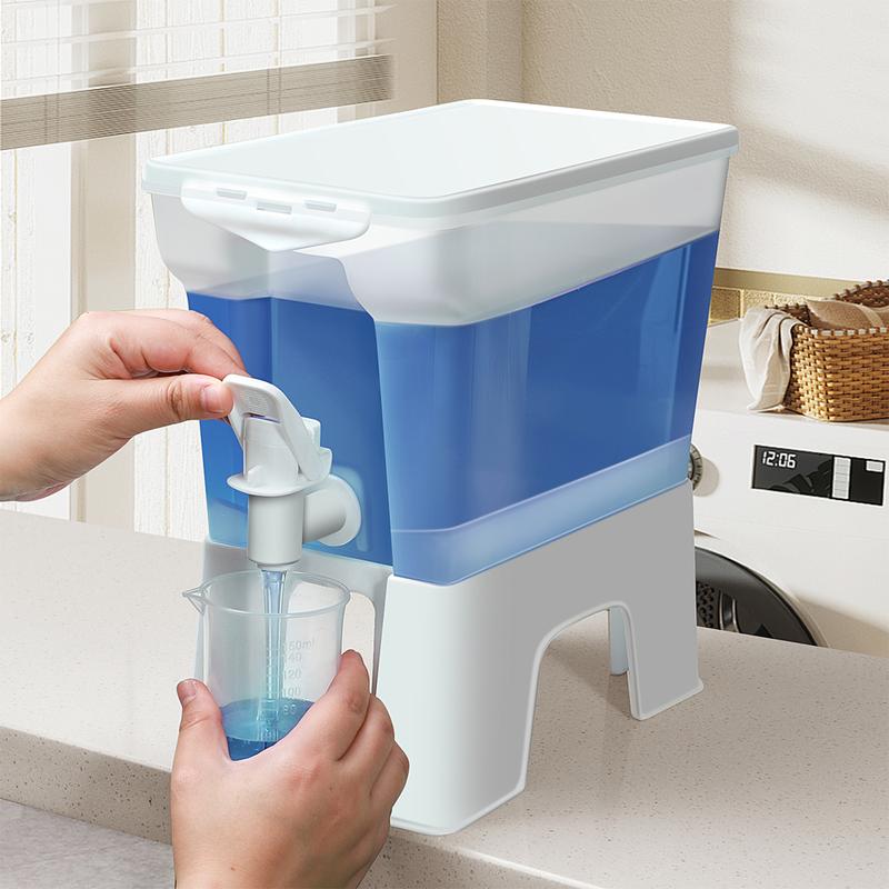 Conworld Liquid Laundry Detergent Dispenser - High Flow Rate, Not Easy to Leak, Laundry Soap Dispenser for Laundry Room Organization, Fabric Softener Dispenser with a Cup (1.16 Gallons)